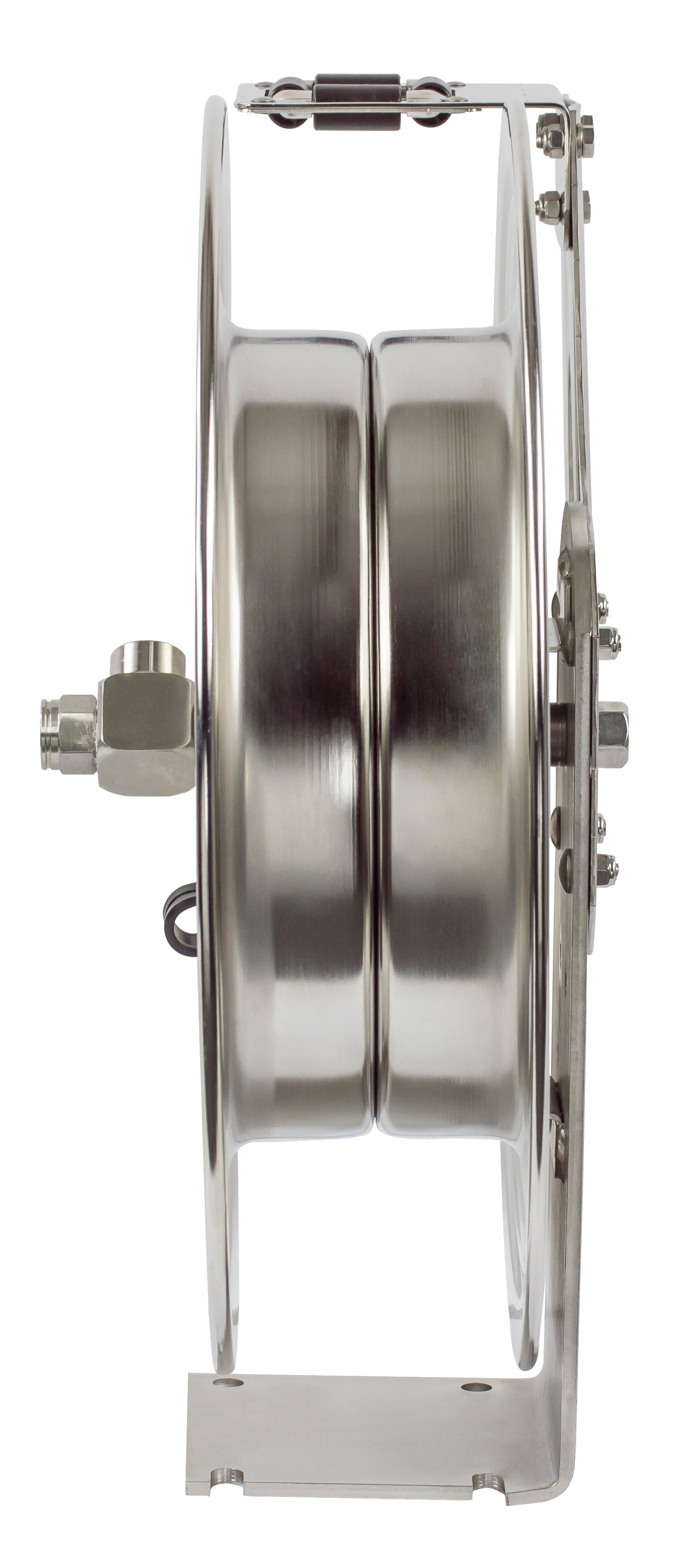 MPL-N-450-SS by Coxreels | MP-SS Series | 2,500 PSI Spring Driven Hose Reel | 1/2" Hose ID, 1/2" FNPT Inlet | Stainless Steel | 50ft Capacity, Hose Not Included