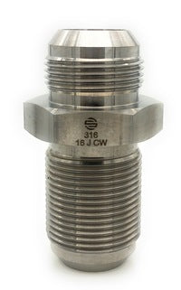SS2700-12-12 by Midland | 3/4" Male JIC 37° Flare x 3/4" Male JIC 37° Flare Bulkhead Tube Union | 316 Stainless Steel
