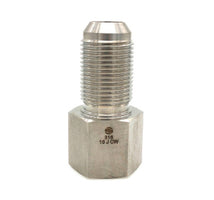 SS2705-16-16 by Midland | 1" Female NPT x 1" Male JIC 37° Flare Bulkhead | Adapter | 316 Stainless Steel