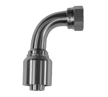 SS43-08-08FJ90 by Midland | 1/2" Hose Barb x 3/4-16 Female JIC 37° Flare Swivel | 90° Elbow | 316 Stainless Steel