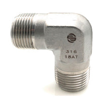 SS5500-04-04 by Midland | 1/4" Male NPT x 1/4" Male NPT | 90° Elbow | 316 Stainless Steel