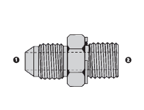 SS9002-08-06 by AdaptAll |-08 Male JIC x -06 Male BSPP | Adapter | Stainless Steel