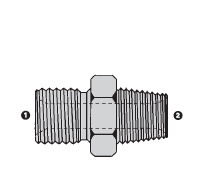 SS9007-24-24 by AdaptAll |-24 Male BSPP x -24 Male NPT | Adapter | Stainless Steel