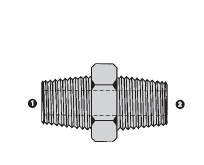 SS9008-08-08 by AdaptAll |-08 Male BSPT x -08 Male NPT | Adapter | Stainless Steel