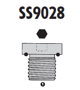 SS9028-20 by AdaptAll |-20 BSPP Countersunk Sealed Plug | Stainless Steel