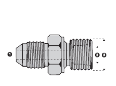 SS9606-08-S16-24 by AdaptAll | -08 Male JIC x S16 Male Metric Dual Purpose | Stainless Steel