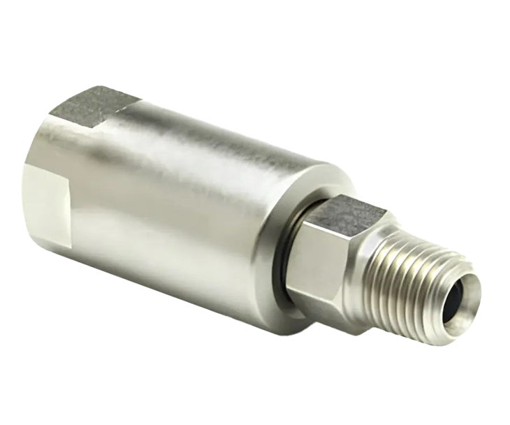 SS4MP25XFP25-Ni-ETP by Super Swivel | 1205-Ni-ETP | 1/4-18 Male Pipe NPTF x 1/4-18 Female Pipe NPTF | 0.250" Through Hole | Straight | Electroless Nickel | Extreme Viton® Seal
