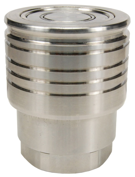 6STF6-SS by Dixon Valve | Hydraulic Quick Disconnect Coupling | ST-Series | 3/4" Female NPTF x 3/4" Heavy-Duty Flushface | Socket | Nitrile Seal | 316 Stainless Steel