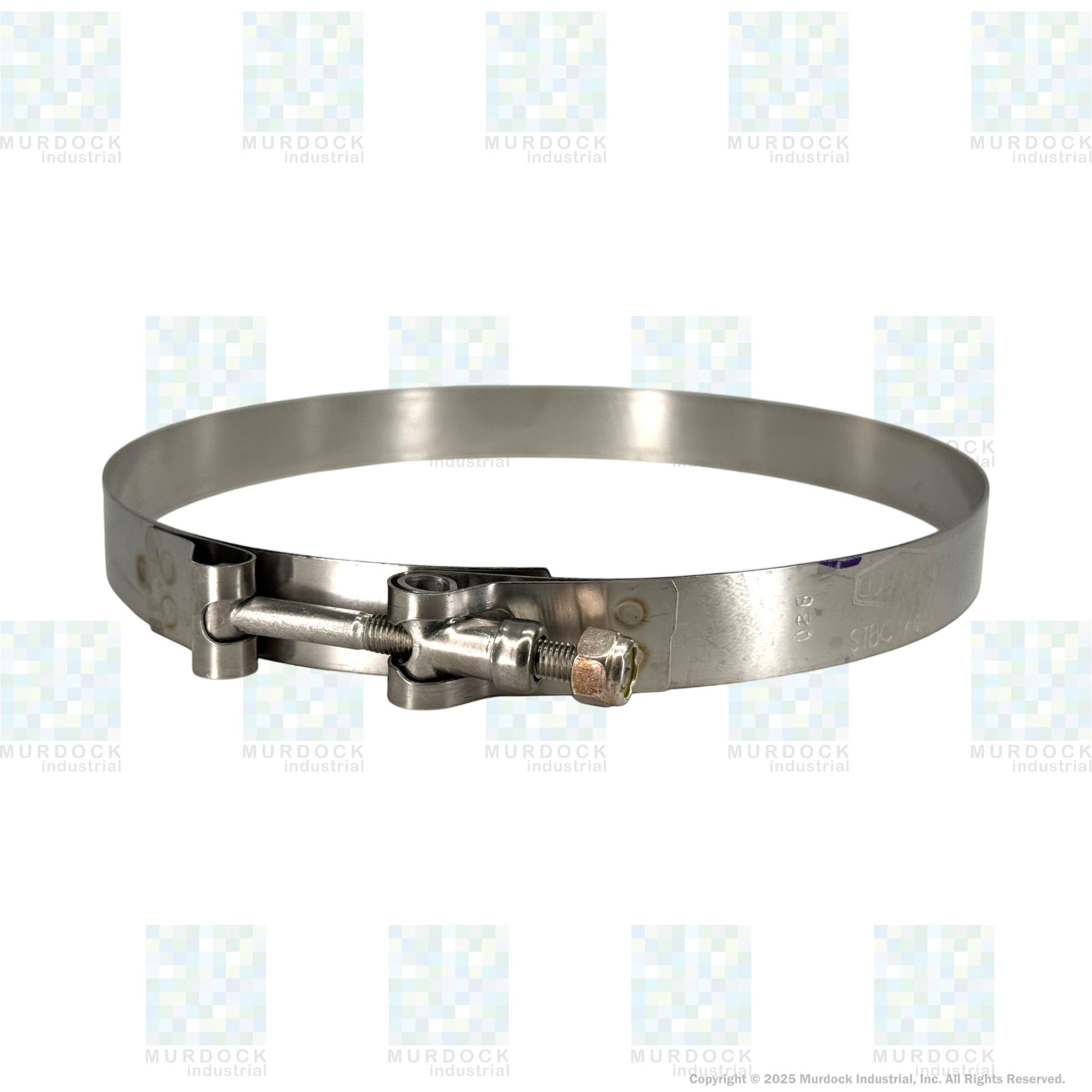 STBC500 by Dixon Valve | Style STBC | T-Bolt Clamp | 3/4" Band Width | Hose OD Range: from 4.75" to 5.06" | 300 Stainless Steel Band & Bolt