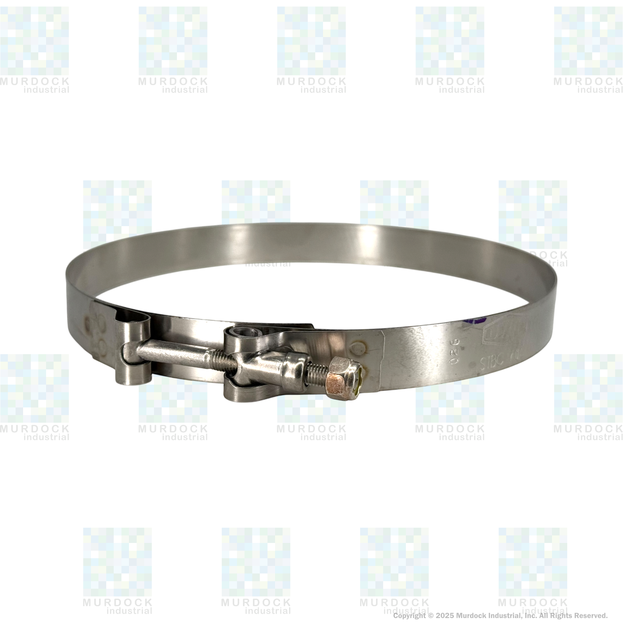 STBC525 by Dixon Valve | Style STBC | T-Bolt Clamp | 3/4" Band Width | Hose OD Range: from 5.00" to 5.31" | 300 Stainless Steel Band & Bolt