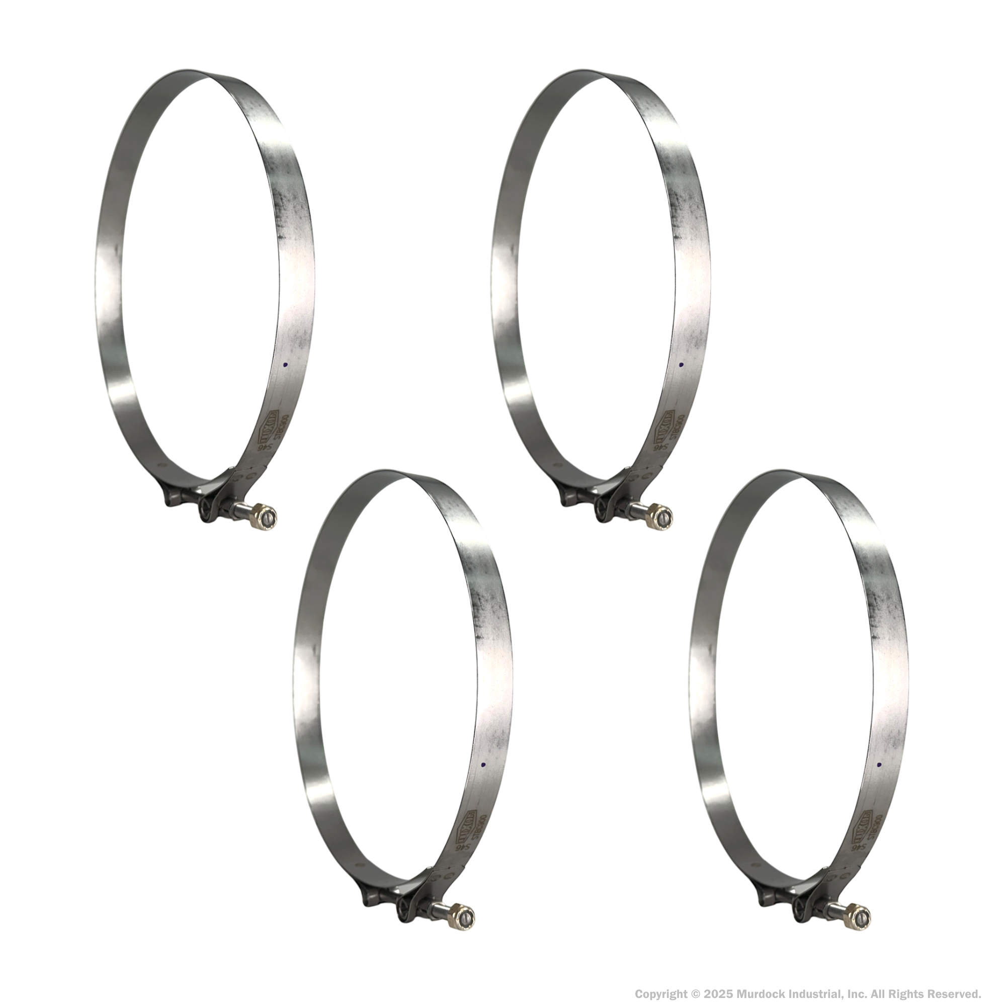 STBC725 by Dixon Valve | Style STBC | T-Bolt Clamp | 3/4" Band Width | Hose OD Range: from 7.00" to 7.31" | 300 Stainless Steel Band & Bolt