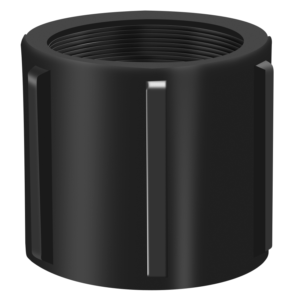 85760125 by PT-Coupling | 125 Poly Coupling Adapter | 1-1/4" Female NPT x 1-1/4" Female NPT | Polypropylene