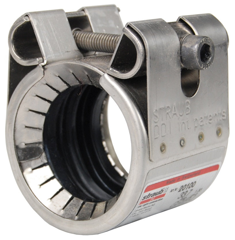 STR20900 by Dixon Valve | Straub Grip-L Axial Restraint Pipe Coupling | 4" Size | Pipe OD Range: 4.46" to 4.54" | 316 Ti Stainless Steel
