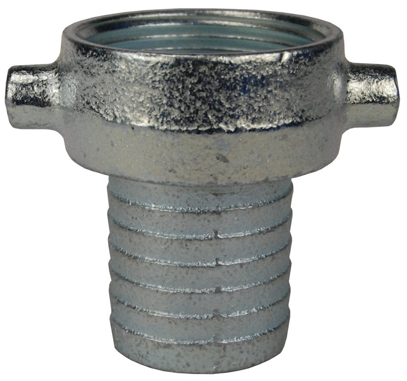 S22N by Dixon Valve | King Short Shank Suction Hose Coupling | Female Fitting | 1-1/2" Female NST(NH) x 1-1/2" Hose ID | Plated Iron Shank & Nut