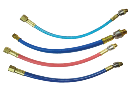 RP0424BS by Coilhose | Lead-In Hose | 1/4" Hose ID | 1/4" Female NPT Thread x 1/4" Male Ball Swivel | Blue | Neoprene | 24" Length