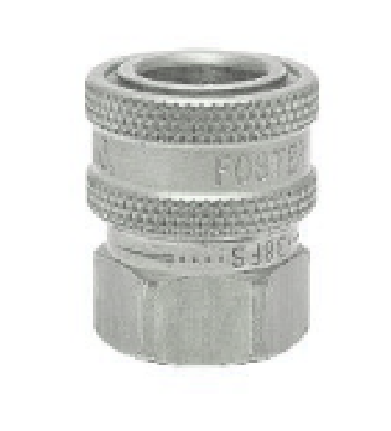 2STF2-SS Breco by Foster | FST Series | Straight Thru Socket | 1/4" Socket x 1/4" Female NPT Thread | Straight | 303 Stainless Steel