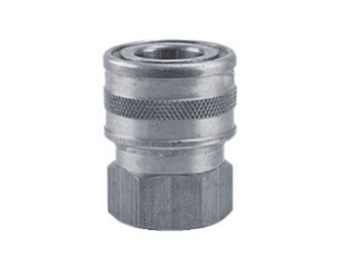 B-PHC4-4F Breco by Foster | FIH Series | Quick Disconnect | 1/4" Female Stright-Thru Sockets x 1/4" Female NPT Thread | Straight | Steel