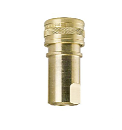 6DSF6-B Breco by Foster | DS Series | Two Way Shut-Off | Quick Disconnect | 3/4" Socket x 3/4" Female NPT Thread | Straight | Brass