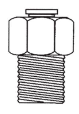 B-31168-04-A Breco by Foster | 1/4" Push-to-Connect x 10-32" Male UNF Thread | Straight