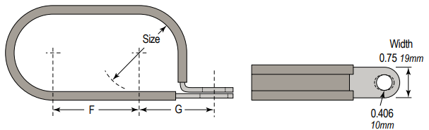 SPD-12 by Foster | Loop Clamp w/ EPDM Cushion | Clamp Diamter: 3/4" | Plated Steel
