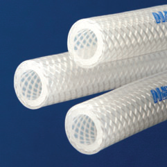 2921023-50 SILBRADE® by NewAge | Platinum Cured Braid Reinforced Silicone Hose | 1/4" ID x 1/2" OD x 0.125" Wall | Natural | 50ft
