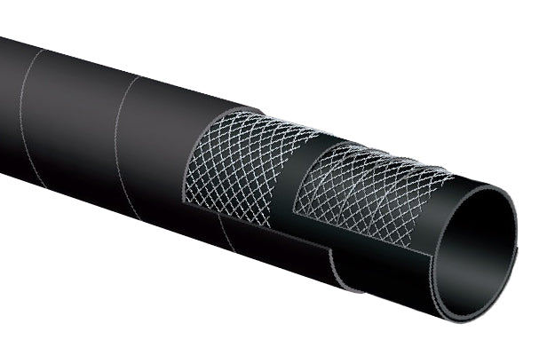 T204AA600X25 Alfagomma by Kuriyama | T204AA Series | Water Suction & Discharge Hose | 6" ID | 6.54" OD | 75 PSI | Black | 25ft