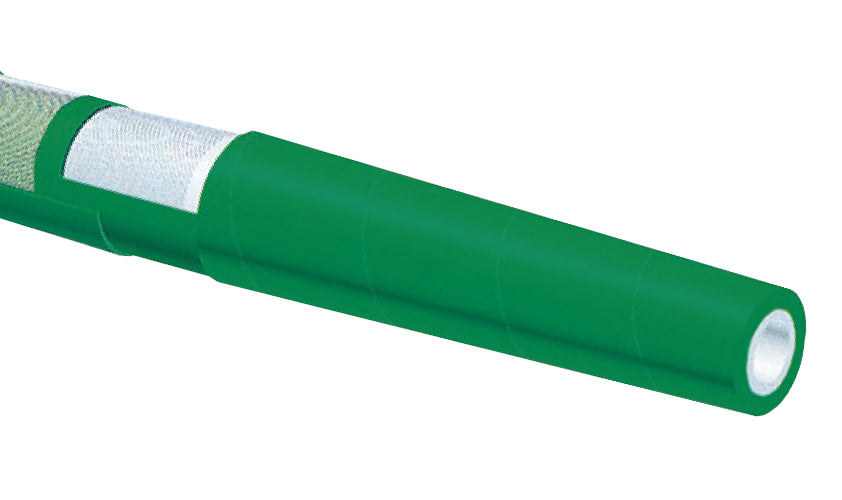 T351LG075X50 Alfagomma by Kuriyama | T351LG Series | Premium Paper Mill/Creamery Wash Down Hot Water Hose | With Tapered Nozzle | 3/4" ID | 1.22" OD | 150 PSI | Green | 50ft
