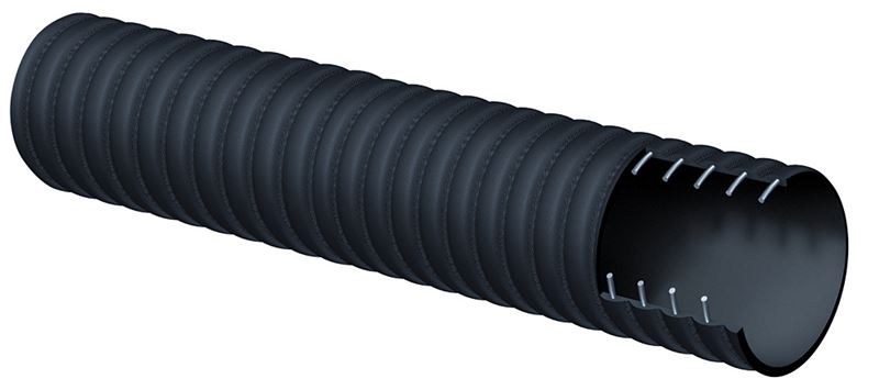 T719AA200X100 Alfagomma by Kuriyama | T719AA Series | Abrasive Slurry Suction & Discharge Hose | 2" ID | 2.95" OD | 150 PSI | Black | 100ft Length