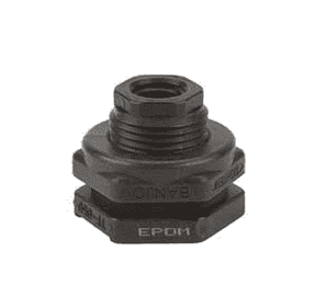 TF100 by Banjo | IBC Tank Accessories | 1" Bulkhead EPDM Tank Fitting | Hole Size: 2-1/4" | 300 PSI | Polypropylene | Pack of 10
