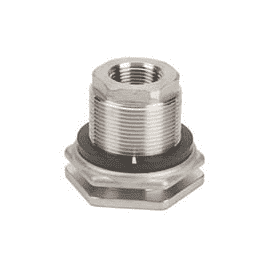 TF100SS by Banjo | IBC Tank Accessories | 1" Bulkhead Tank Fitting | Hole Size: 2-1/4" | 300 PSI | 316 Stainless Steel