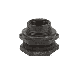 TF150 by Banjo | IBC Tank Accessories | 1-1/2" Bulkhead EPDM Tank Fitting | Hole Size: 3" | 300 PSI | 300 PSI | Polypropylene | Pack of 10