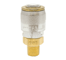 TF3303 by ZSi-Foster | Quick Disconnect | TF Series | 1/4" Automatic Socket | 3/8" MPT | Brass/Steel