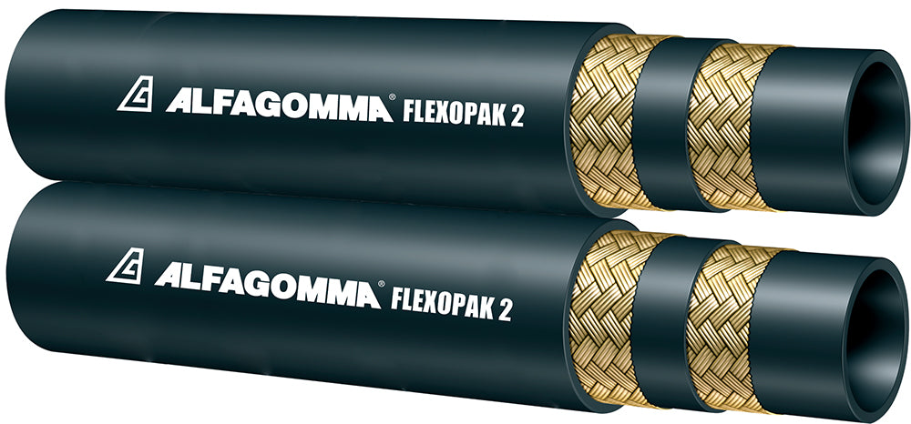 TF2TL-08 Alfagomma by Kuriyama | TF2TL TWIN Series | SAE100 R16 | Minetuff Hydraulic Hose | Double Compact Wire Braid | 1/2" ID | 0.81" OD | 4500 PSI