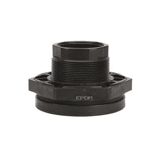 TF400 by Banjo | IBC Tank Accessories | 4" Bulkhead EPDM Tank Fitting | Hole Size: 5-3/4" | 225 PSI | Polypropylene
