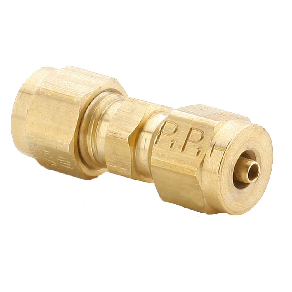 62TF-5/32 by Parker | Transmission Fitting | 5/32" Tube Size Union x 5/16" Thread | 1.04" Length | Straight | Brass | Pack of 25