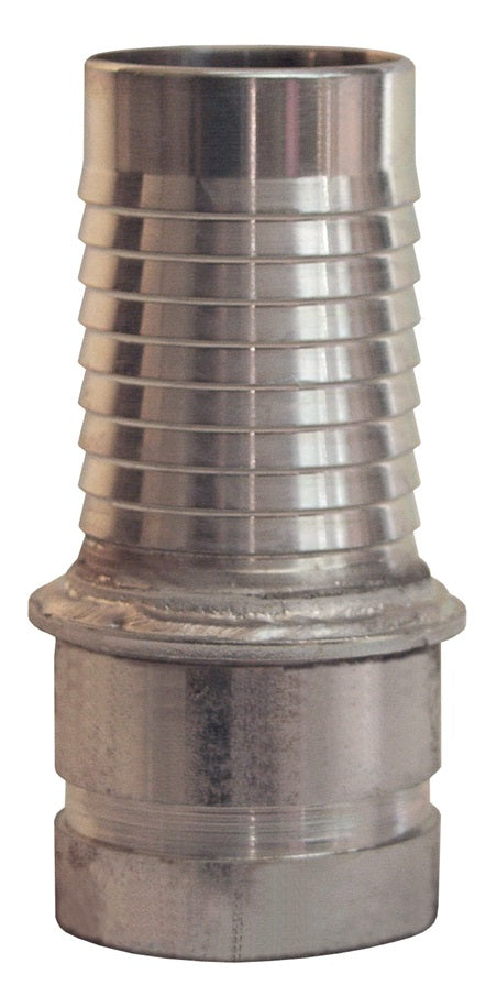 TGR40 by Dixon Valve | Holedall® External Swage Stem | Tubular Type | 2-1/2" Grooved End x 2-1/2" Hose ID | 316 Stainless Steel