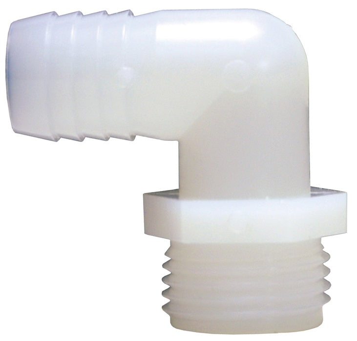 TLS47 by Dixon Valve | Tuff-Lite® | Garden Hose Fitting | 90° Elbow | 3/4" Male GHT x 1/2" Hose ID | Nylon | Pack of 25