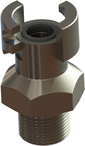TM-2 by Campbell Fittings | Double-Lock Coupling | Thor interchange | 1/2" Male NPT Thread x 1/2" Thor Interchange | Straight | Plated Steel