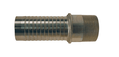 TML80 Dixon Valve Long Style Carbon Steel Tubular Male Pipe Threaded (NPT) External Swage Stem - 5" Hose ID