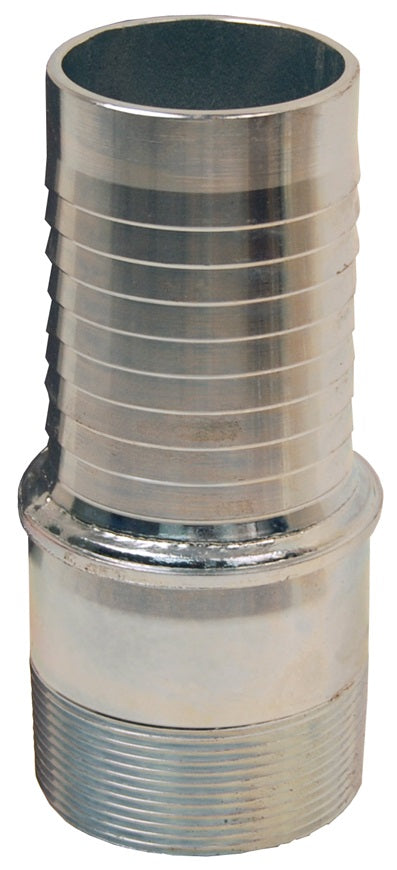 TM80 by Dixon Valve | Holedall® External Swage Stem | Tubular Type | 5" Male NPT x 5" Hose ID | Plated Carbon Steel