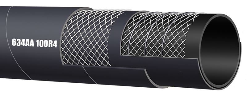 TR4XF-24 Alfagomma by Kuriyama | TR4XF Series | SAE 100R4 | 4-Wire | Extra-Flexible Oil Return Hydraulic Hose | 1-1/2" ID | 1.93" OD | 150 PSI