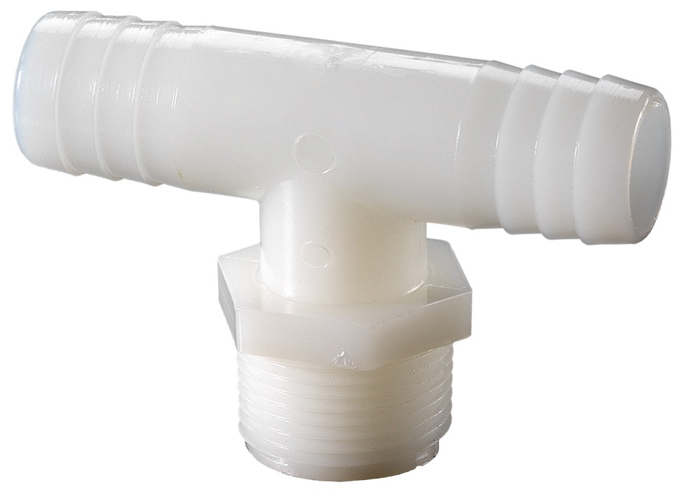 TSST666 by Dixon Valve | Tuff-Lite® | Male NPT Branch Tee | 3/4" Male NPT x 3/4" Hose ID x 3/4" Hose ID | Nylon | Pack of 25