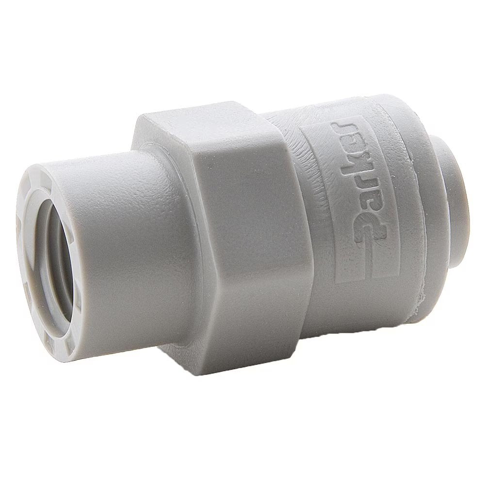 A5FC6-MG by Parker | TrueSeal™ Threaded Fittings | 5/16" Push-to-Connect x 3/8" Female NPTF Thread | 1.50" Length | Straight | Gray | Acetal