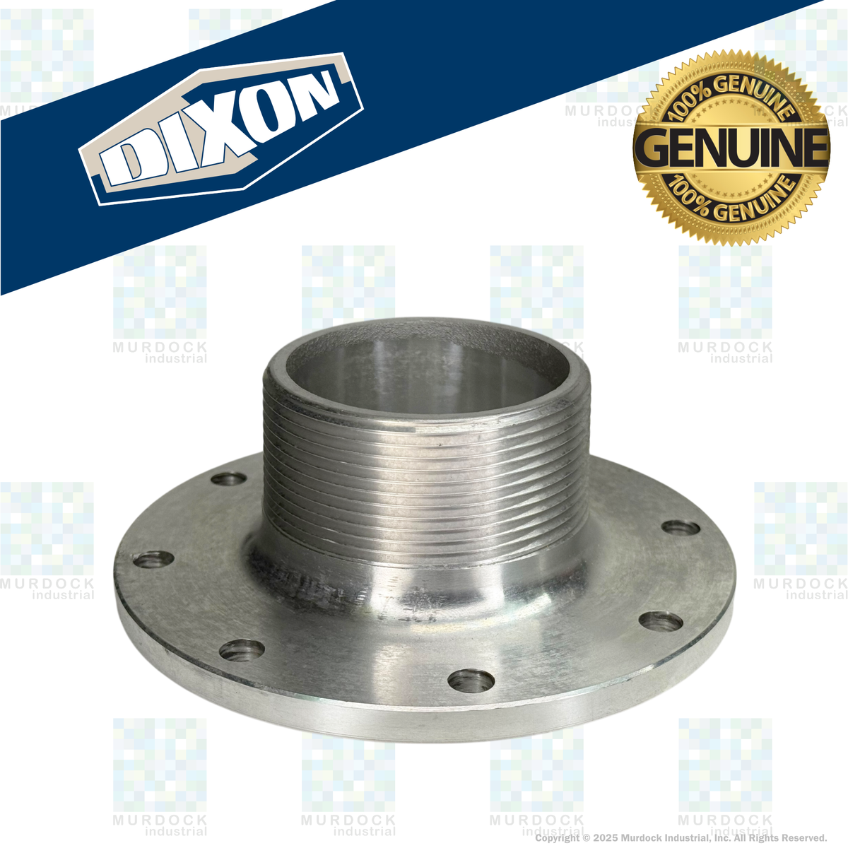 TTF4AL-3MT by Dixon Valve | TTMA Series | Flange Adapter | 4" TTMA Flange x 3" Male NPT | 2-1/2" Overall Length | Aluminum