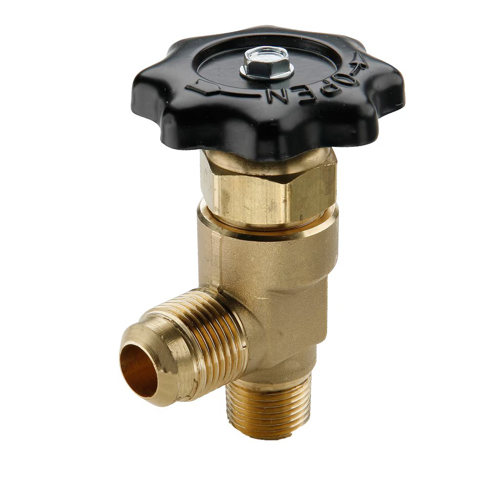 V409F-12-8 by Parker | Truck Valves & Lanyard Valve | 3/4" Tube Size x 1/2" Male Pipe Thread | 3.70" Length | 90° Elbow | Brass | Pack of 5