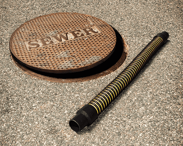 1.5-Tiger-Tail-Sewer-Guide-3 by Flexaust | #6815027003 | Tiger Tail Sewer Guide Hose Material Handling Duct Hose | 1.5 inch | 3ft