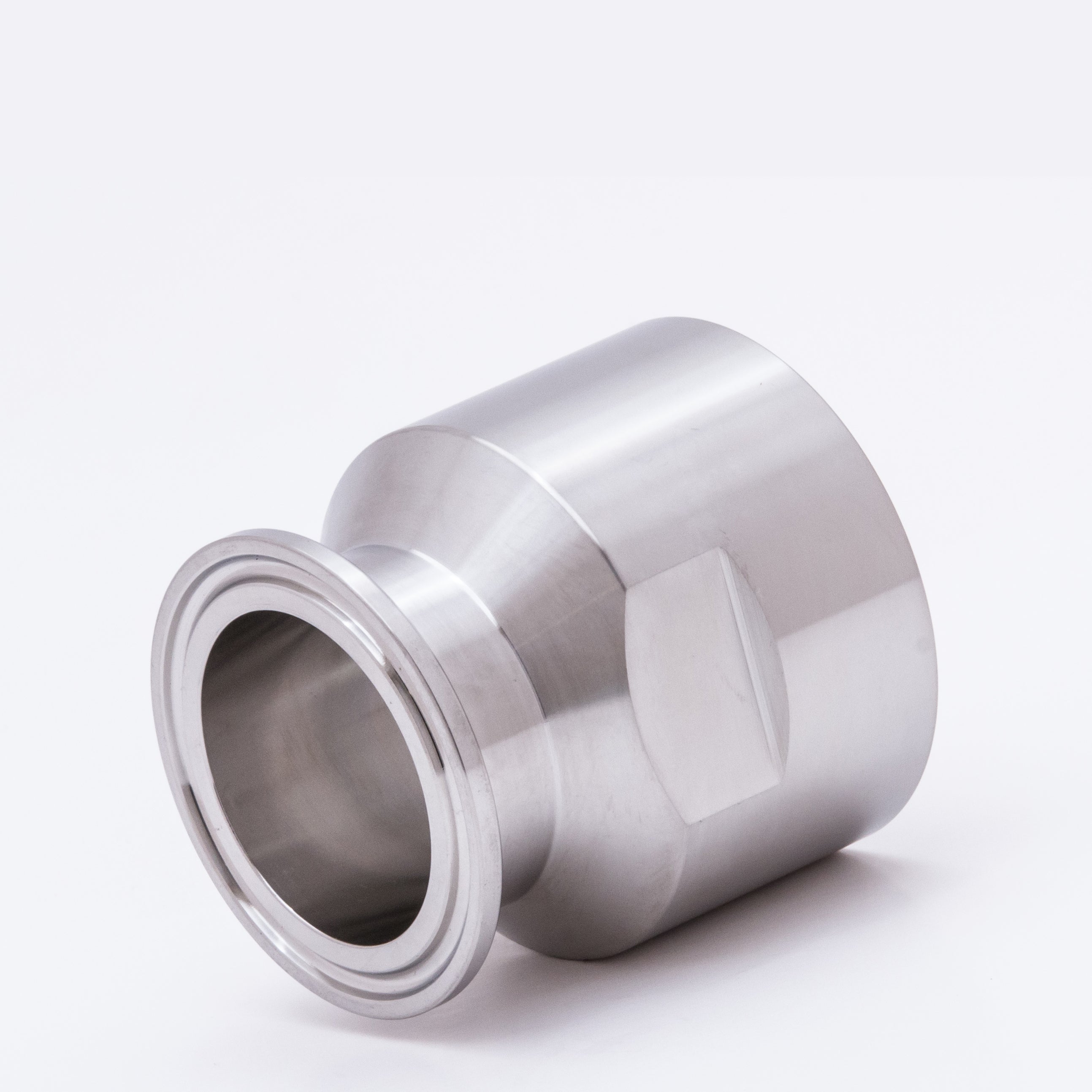 TCF-8X6 316 by Campbell Fittings | 3A Fittings & Adapters | 2" Tri-Clamp x 1-1/2" Female NPT Thread | Straight | 316 Stainless Steel