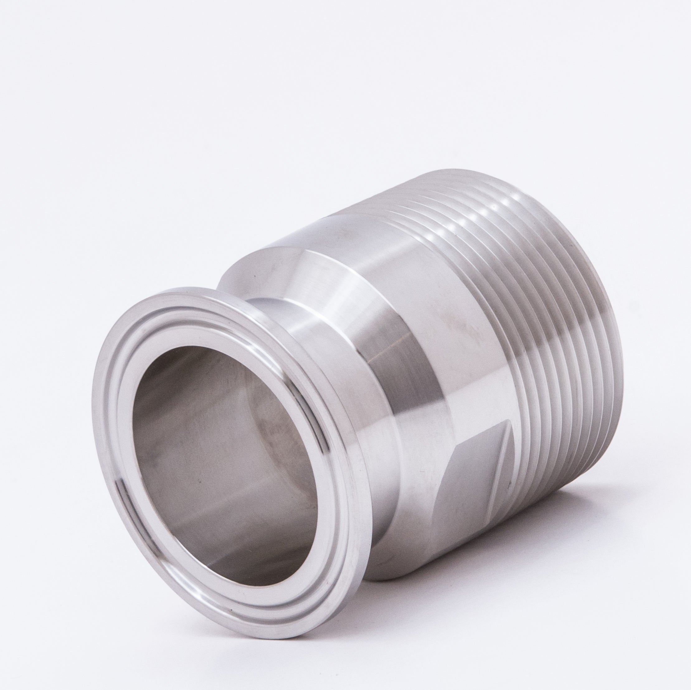 TCM-8 316 by Campbell Fittings | 3A Fittings & Adapters | 2" Tri Clamp x 2" Male NPT Thread | Straight | 316 Stainless Steel