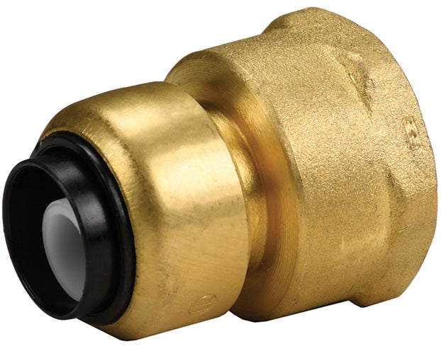 U068 by Dixon Valve | Tectite™ by Apollo® | Push to Connect Fitting | Reducing Female Connector | 3/4" Female NPT x 1" Tube Size | Forged Brass