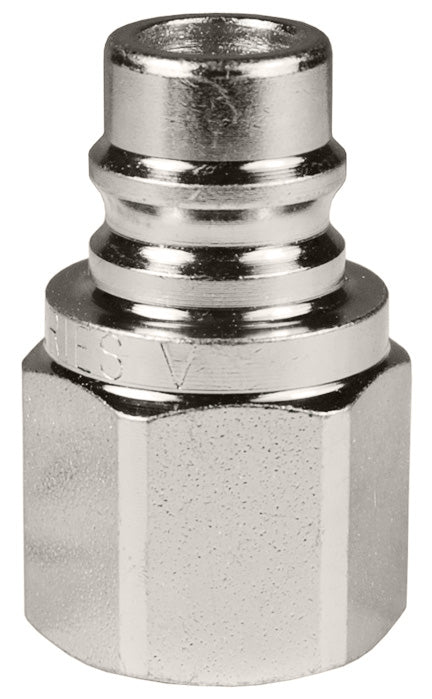 V8BF8-E by Dixon Valve | Hydraulic Quick Disconnect Coupling | V-Series | 1" Female BSPP x 1" MIL-C-51234 Unvalved | Plug | Steel